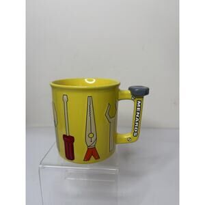 MENARDS Large Coffee Mug with Yellow 3D Tool Pliers Wrench Screwdriver NEW Gift